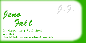 jeno fall business card