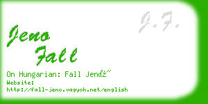 jeno fall business card